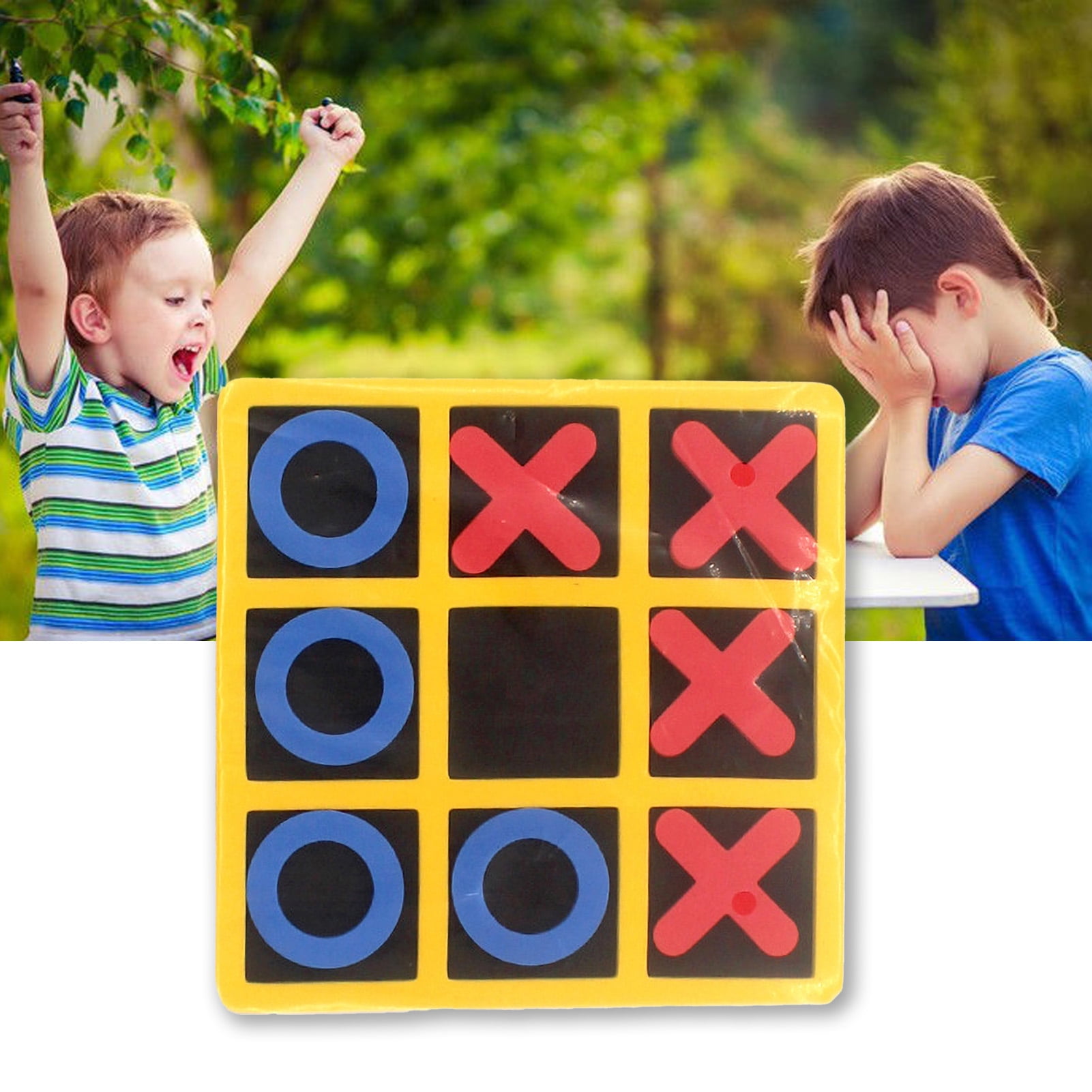 Wooden Tic Tac Toe Board Game XO Chess Parent Child Interaction