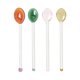 thumbnail image 1 of 4 Uds cucharas agitadoras de vidrio varilla mezcladora resistente al calor para café té helado cóctel bebida fría regalo, 1 of 6