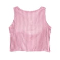 thumbnail image 7 of Womens Linen Tank Tops Striped Crop Sleeveless Tops Spring Summer Boat Neck Cute Shirts Blouses Red, 3XL, 7 of 7