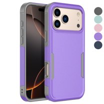 For iphone 17 Pro Max Case, Ebizware Heavy Duty Rugged Shockproof Phone Case [Military Grade Drop Tested] Dual Layer Full Body Protective Bumper for Apple iphone 17 Pro Max Cover - Purple