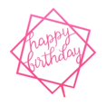 thumbnail image 1 of pitrice Square Happy Birthday Cake Topper Acrylic Insert Cake Card DIY Glitter Cupcake Smash Candle Stick, 1 of 7