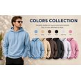 thumbnail image 3 of TKKCS Mens Solid Pullover Hoodie Drawstring Loose Fit Casual Long Sleeve Hooded Sweatshirt Khaki XL, 3 of 6