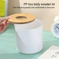 thumbnail image 5 of Zhaomeidaxi Modern Round Tissue Dispenser Holder Plastic Box Cover Napkin Organizer  for Bathroom Vanity Tops, Dressers, Bedside Tables, desks and Tables, 5 of 8