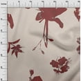 thumbnail image 3 of oneOone Viscose Jersey Brown Fabric Abstract-Uneven Floral Silhouette Pattern Sewing Material Print Fabric By The Yard 60 Inch Wide, 3 of 4