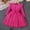 Hot Pink, variant on Girls Tulle Dress with Bow, Princess Party Dress with Long Sleeves, Children's Bow Waist Dress for Birthday Flower Girl and Special Occasions, Age 1-8 Years Pink 110