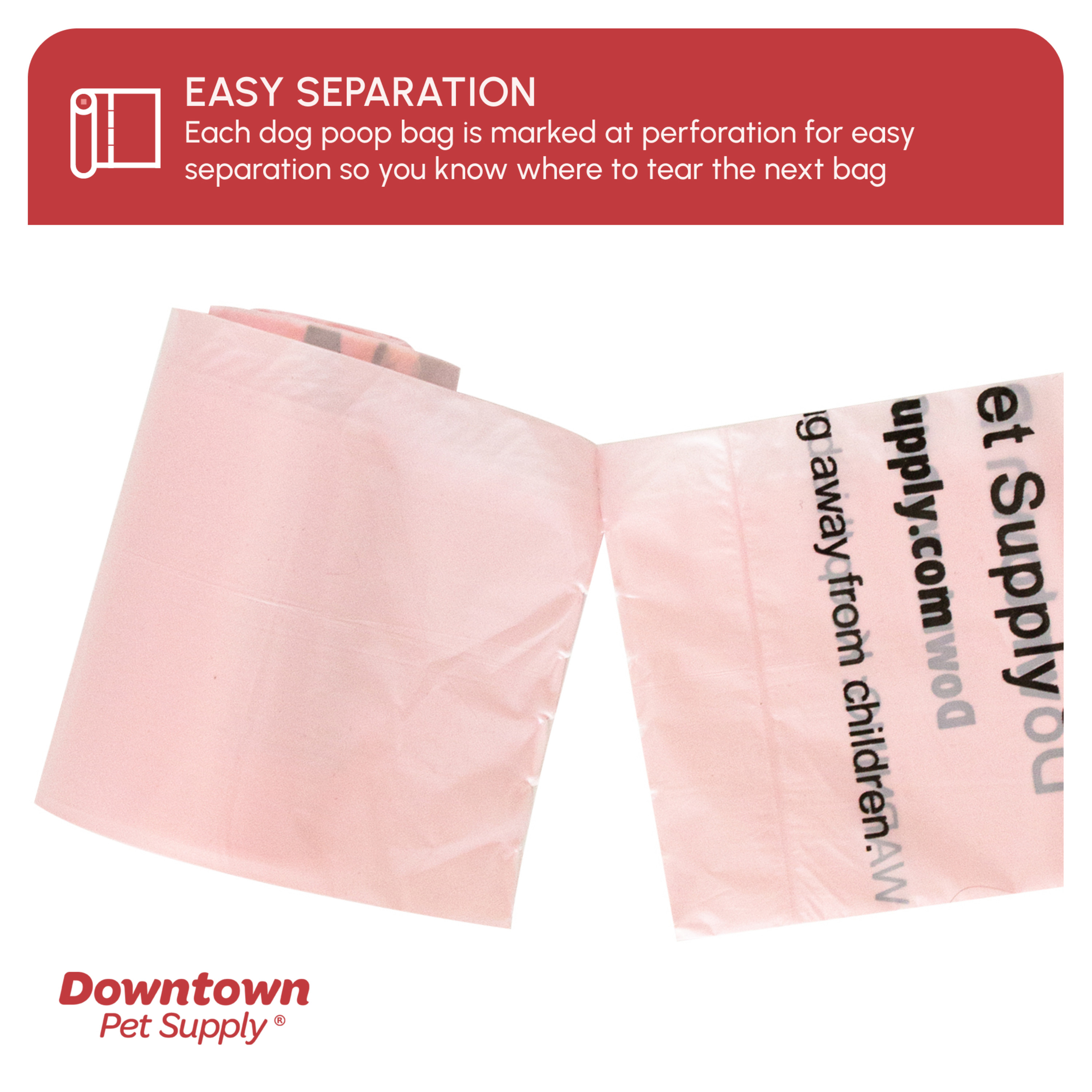 Downtown Pet Supply Dog Poop Bags with Holder, 180 Count photo 5