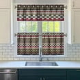 thumbnail image 3 of Boho Kitchen Curtains for Windows – Rustic Tribal Floral Print Cafe Curtains, Vintage Bohemian Geometric Panels for Home Décor, 3 of 6