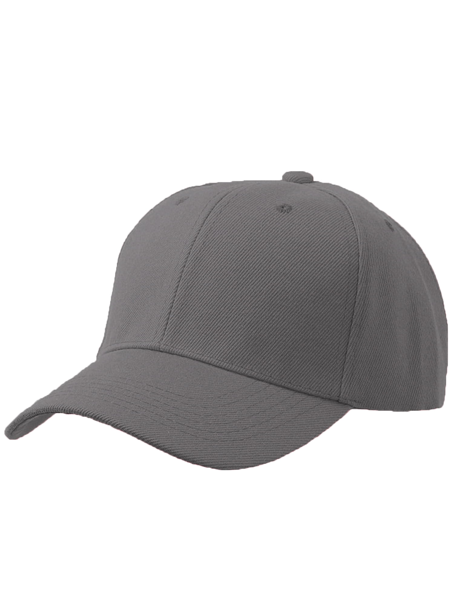 D&I Basic Baseball Cap Adjustable Closure Curved Visor Hat-3P Black Charcoal Light Grey