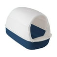 thumbnail image 2 of Caja de arena para gatos con capucha, bandeja de arena para gatos con capucha para gatos de interior, inodoro para gatos cerrado y cubierto, inodoro, , Azul, 2 of 8