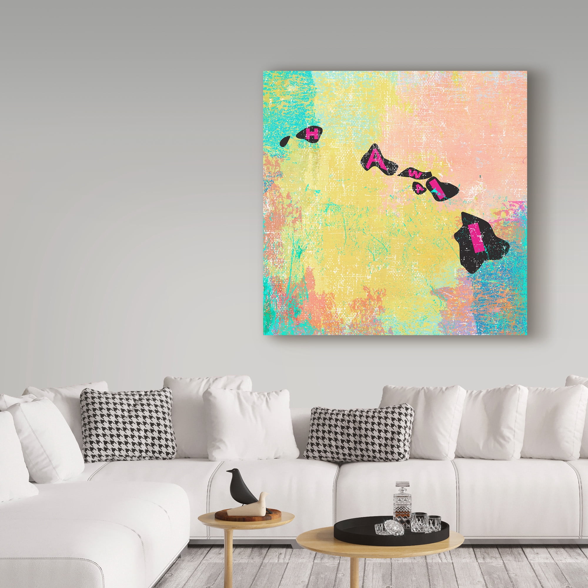 Trademark Fine Art 'Hawaii Word Map' Canvas Art by Art Licensing Studio