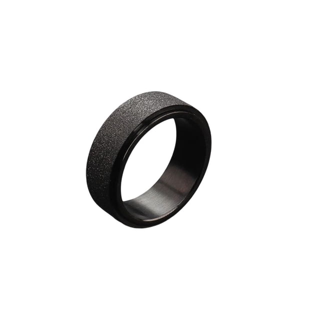 Qarigey Anillos para hombre, adorno de mano elegante, anillo de acero de titanio para hombre exquisito, accesorio de decoración de moda, Ropa, zapatos y accesorios Miscelánea Negro 17 mm