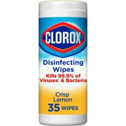 2X - Clorox Disinfecting Wipes, Bleach Free Cleaning Wipes, Crisp Lemon, 35 Count (Package May Vary)