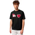 thumbnail image 1 of YDLCAFD Men's Print Theme T Shirt Printed Solid Color Short Sleeve Top, 1 of 4