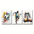 thumbnail image 3 of Set of 3 Soccer Wall Art Football Art Posters Prints, Soccer Art Prints, Soccer Prints, Modern Minimalism Bedroom Decor, Football Lover Room Decor, Soccer Gifts, No Frame, 3 of 4