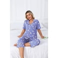 thumbnail image 6 of MINTREUS Pajama Sets for Women Notch Knit Top and Capri Pants Pjs Soft Lounge Sets, 2 Piece, Sizes M-3X, 6 of 7