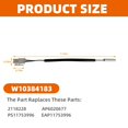 thumbnail image 3 of WPW10384183 Freezer or Refrigerator ThermistorTemperature Sensor,Compatible with Whirlpool Kenmore KitchenAid Maytag Inside Replacement Parts,Replaces 2118228 AP6020677 PS11753996 EAP11753996, 3 of 6