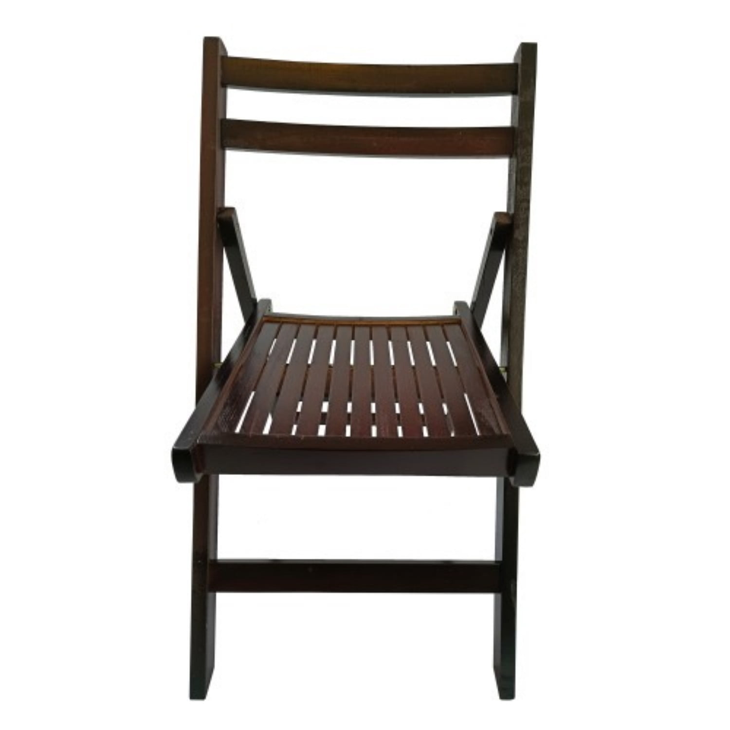 Folding Chairs Set of 4, Solid Wood Folding Chairs with Slatted Seat, Portable Event Chairs for Dining Room, Kitchen, Wedding & Party, Cherry