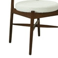 thumbnail image 6 of GDF Studio Modern Dining Chairs, Mid-Century Fabric with Solid Wood Legs for Kitchen Dining Room, Walnut+Beige, Set of 2, 6 of 8
