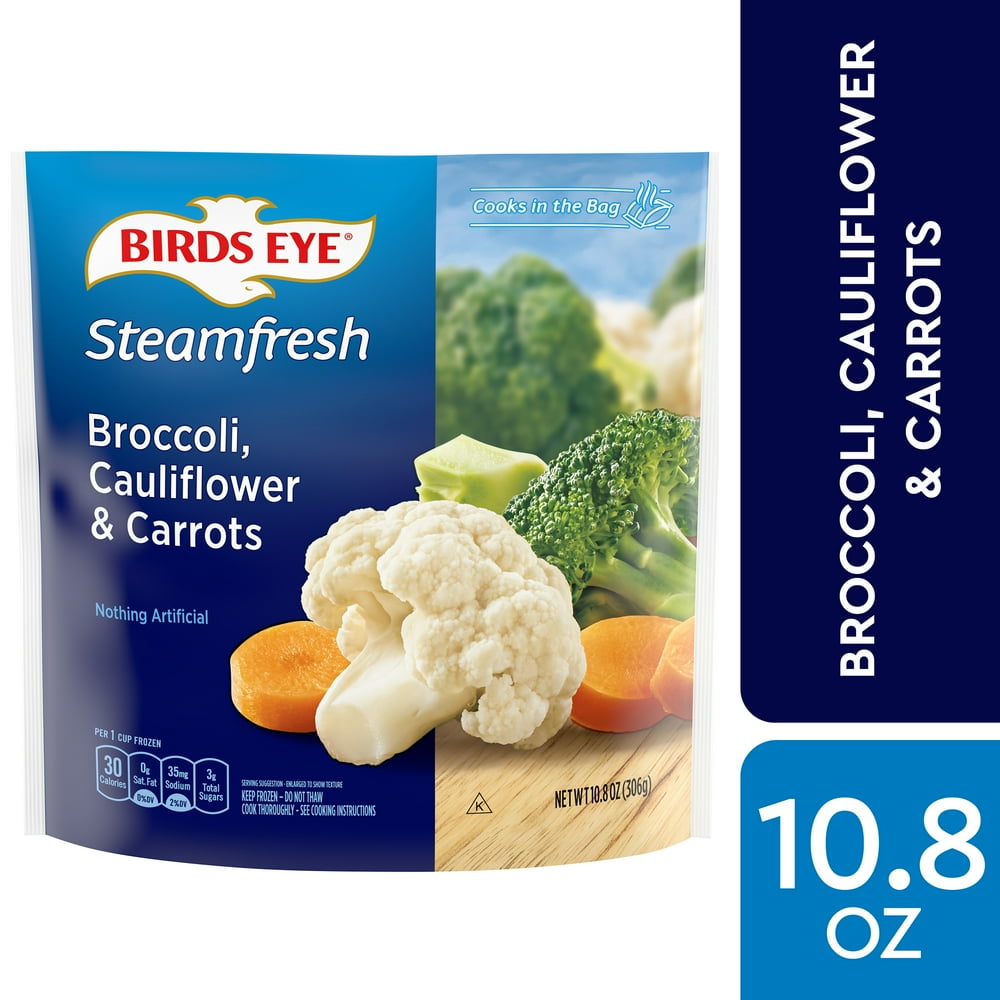 Birds Eye Steamfresh Broccoli, Cauliflower & Carrots, 10.8 Oz - Walmart