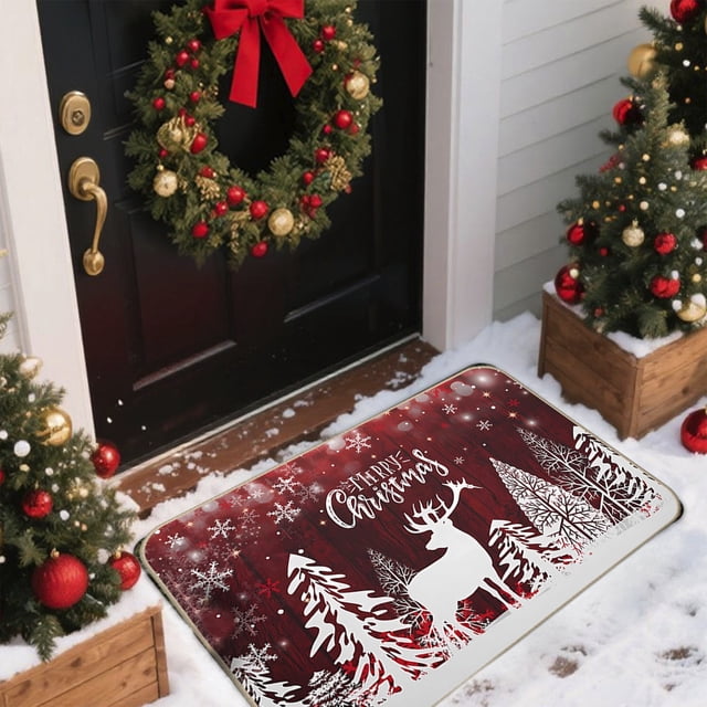 Felpudo navideño festivo - Suave alfombra navideña para la decoración de entradas, cocina y baño