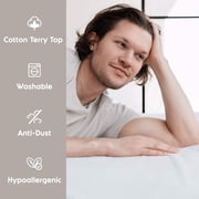 Nestl Deep Pocket 100% Waterproof Mattress Protector Queen, Bed Bug Protection Mattress Cover Fits Mattresses Up to 21 inch