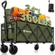 thumbnail image 1 of Vagón plegable HIKEMOON de 34 pulgadas, extra largo, 360 kg de capacidad, color verde, 1 of 9