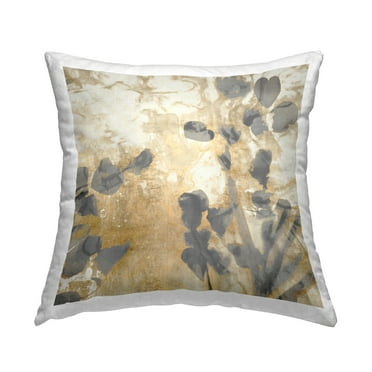 Stupell Industries Layered Botanical Leaf Shapes Printed Throw Pillow Design by Danielle Carson