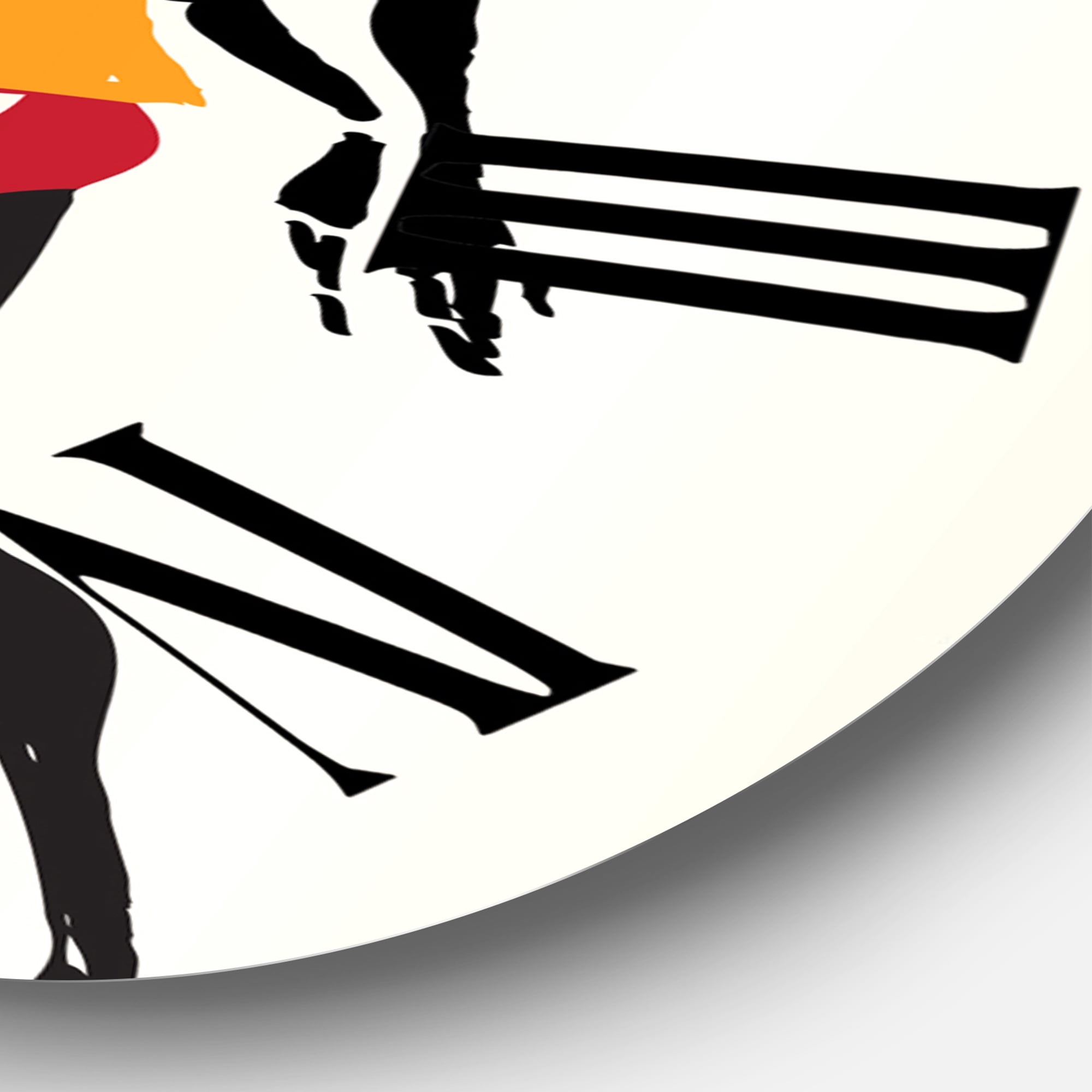 Designart 'African American Women Silhouettes Ii' Modern Wall Clock