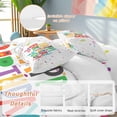thumbnail image 2 of Cal King 4 Piece Bedding Set Happy Birthday to You Words Soft Breathable Duvet Cover and Pillowcase,Colorful Celebration Ribbon Duvet Cover Set Washable Bed Sheets for Bedroom Dormitory Guest Room, 2 of 9