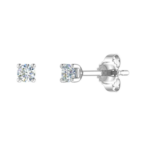 1/10 Carat Diamond Stud Earrings in 10K White Gold