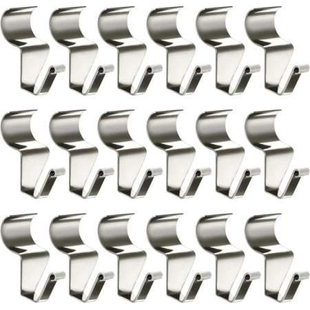 

No-Hole Needed Vinyl Siding Hooks for Outdoor Decorations 18 Pack Heavy Duty Stainless Steel Low Profile No-Hole Hangers
