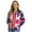 Vintage Union Jack, variant on Xixirimido Womens Bomber Jacket Cropped Zip Up Varsity Jacket Loose Fit Casual Coat Lightweight Fall Winter Outerwear With Pockets, Plaid Red, X-Large