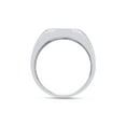 thumbnail image 3 of AFFY 0.25 Carat Round Shape Black Natural Diamond Men's Cross Wedding Ring 14K Gold Over Sterling Silver, 3 of 8