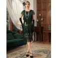 thumbnail image 3 of PrettyGuide Womens Flapper Dress with Sleeves Art Deco Sequin Beaded Fringe 1920s Vintage Great Gatsby Party Dress, 3 of 7