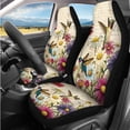 thumbnail image 2 of Binienty 14 Pieces Automotive Seat Covers Full Set Vintage Daisy Hummingbird Protective Seat Covers For Auto Seats Breathable Soft Comfy Auto Seats Cover with Steering Wheel Cover, Universal Fit, 2 of 8