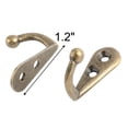 thumbnail image 2 of Metal Baño Dormitorio Vintage Estilo Pared Montado Individual Gancho Perchas 7uds Bronce Tono Unique Bargains ganchos para toallas de baño, 2 of 5