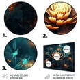 thumbnail image 3 of Designart "Sacred Lotus Floral Bloom Orange II" Floral Lotus Metal Art Print, 3 of 5