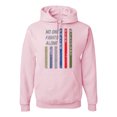 thumbnail image 2 of Wild Bobby, No One Fights Alone First Responder Dispatcher EMS Corrections Police Fire Military Unity, Pop Culture, Unisex Graphic Hoodie Sweatshirt, Light Pink, 3X-Large, 2 of 4