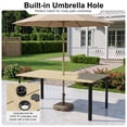 thumbnail image 3 of 63"L X 38"W Outdoor Dining Table with Umbrella Hole, 3 of 9