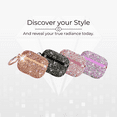 thumbnail image 4 of Entronix Diamond Case Skin for Airpods 4th Gen, Shockproof Bling Cover with Clip Hook, Pink, 4 of 6