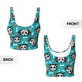thumbnail image 5 of Picia Skull Cat Sports Bra for Women,Padded Strappy Sports Bras Medium Support Yoga Bra with Removable Cups,Running Yoga Bra-, 5 of 9