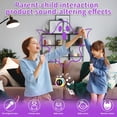 thumbnail image 4 of Mini Karaoke Machine for Kids Adults，Portable Karaoke Speaker with 2 Wireless Microphones，Toys Birthday for Girls 4,5,6,7,8,9,10,11,12+ Years (Pink), 4 of 13