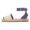 thumbnail image 2 of YDN Women Comfortable Open Toe Flats Sandals Strap Buckles Two Toned Wedge Low Heels Shoes Summer Daily Party Size 7 Purple, 2 of 4