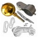 thumbnail image 1 of Flag Pole Parts Repair Kit 2'dia Truck Pulley Gold Ball Cleat Clip Halyard Rope, 1 of 4