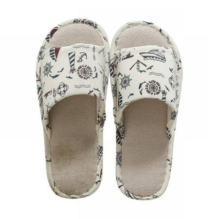 

Women Mens Unisex Open Toe House Slippers Soft Cotton Indoor Slippers Slip-on Memory Foam Bedroom Slippers Home Shoes Size 6.5-10.5