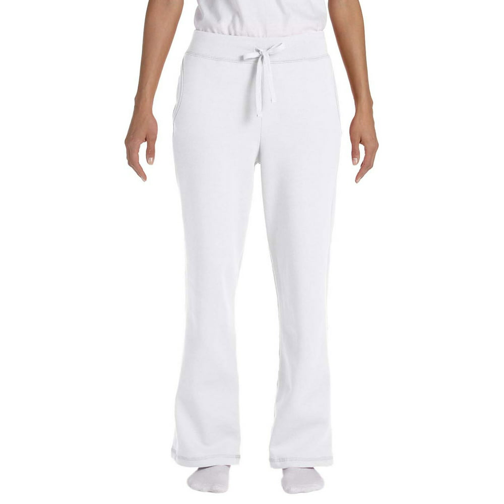 Gildan - Gildan G184FL Heavy Blend Women's Sweatpants -White-Small ...