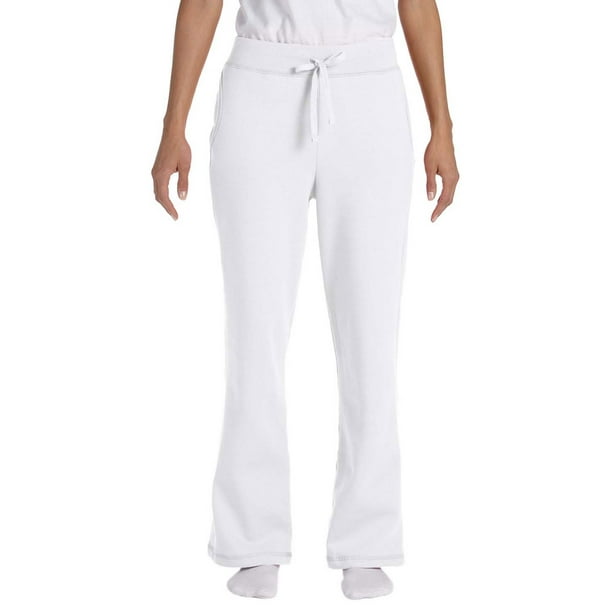 Gildan - Gildan G184FL Heavy Blend Women's Sweatpants -White-Small - Walmart.com - Walmart.com