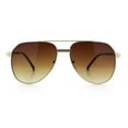 thumbnail image 5 of Mens Classic Luxury Mogul Tear Drop Shape Offcer Metal Rim Racer Sunglasses Gold - Brown, 5 of 8