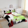 thumbnail image 2 of YST Red Green Ombre Bedding Sets Full Contemporary Watercolor Comforter Set,Abstract Oil Painting Bedding Comforter Sets Mid Century Artwork Bed Set,Microfiber 3 Piece With 2 Pillowcase, 2 of 5