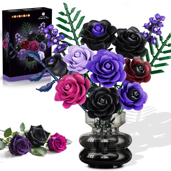 Set de construcción de ramos de flores HOGOKIDS para Halloween, 14 rosas